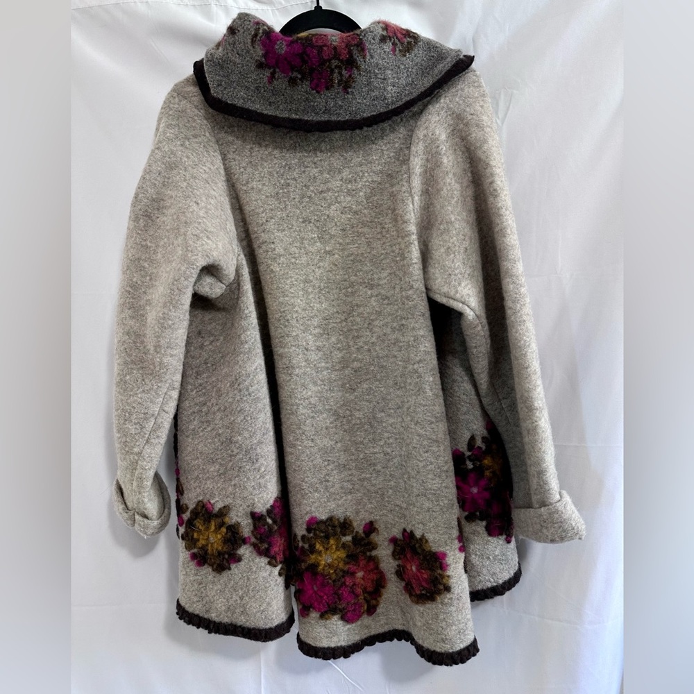 Charlotte & Louis Felted Wool blend open front cardigan - Picture 7 of 9